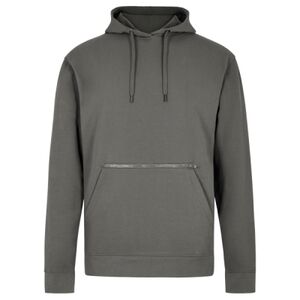 Regular fit piqué hoodie with zipped pocket Thumbnail
