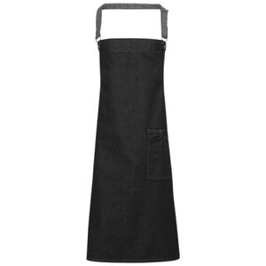 District waxed-look denim bib apron Thumbnail