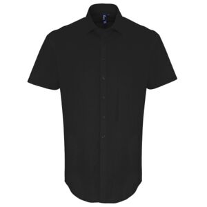 Stretch fit cotton poplin short sleeve shirt Thumbnail