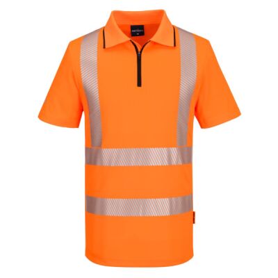 KX3 Sport Hi-Vis Zip Polo Shirt S/S Thumbnail