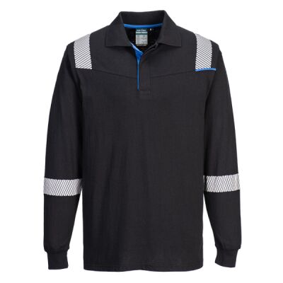 WX3 Modaflame Knit FR Long Sleeve Polo Shirt Thumbnail