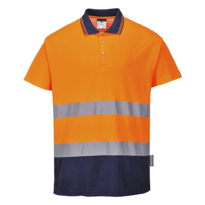 Hi-Vis Cotton Comfort Contrast Polo Shirt S/S Thumbnail
