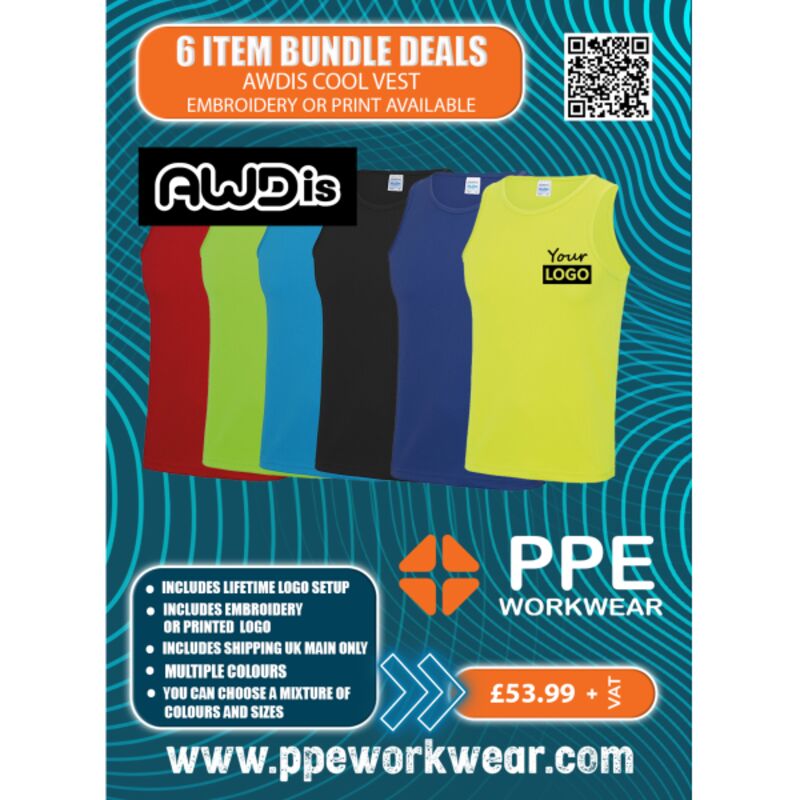 6x AWDis Cool Vest Bundle Thumbnail