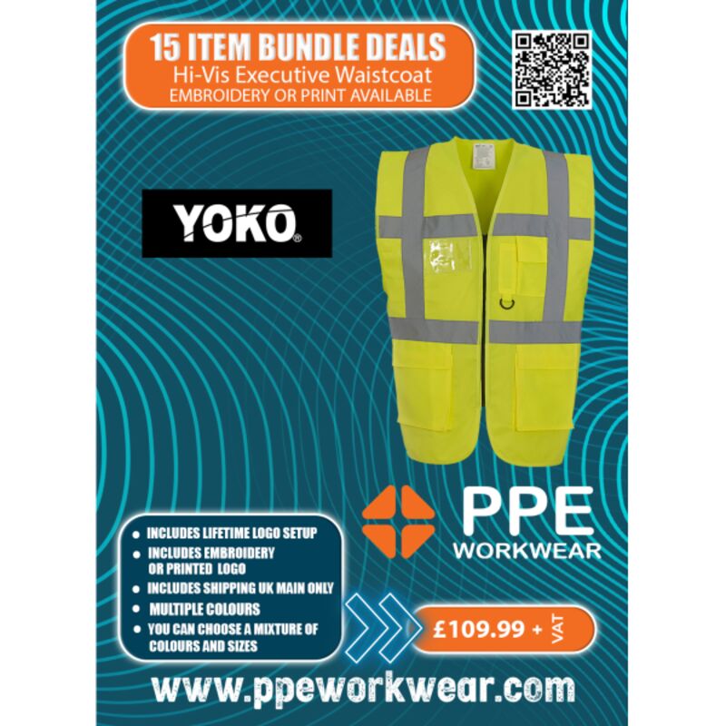 15x Hi-Vis Executive Waistcoat Bundle Thumbnail