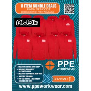 8x AWDis Zip Hoodie Bundle Thumbnail